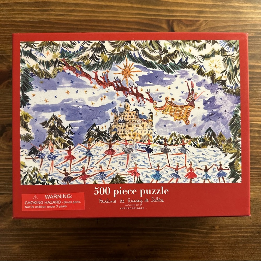 NEW Anthropology 500 Piece Festive Christmas Puzzle - Picture 1 of 2